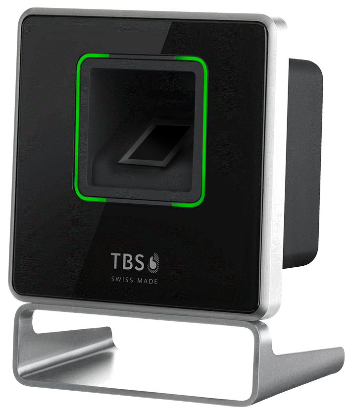 The 2D Enroll. A dedicated enrollment device for all 2D fingerprint sensors. As seen from the front side.
